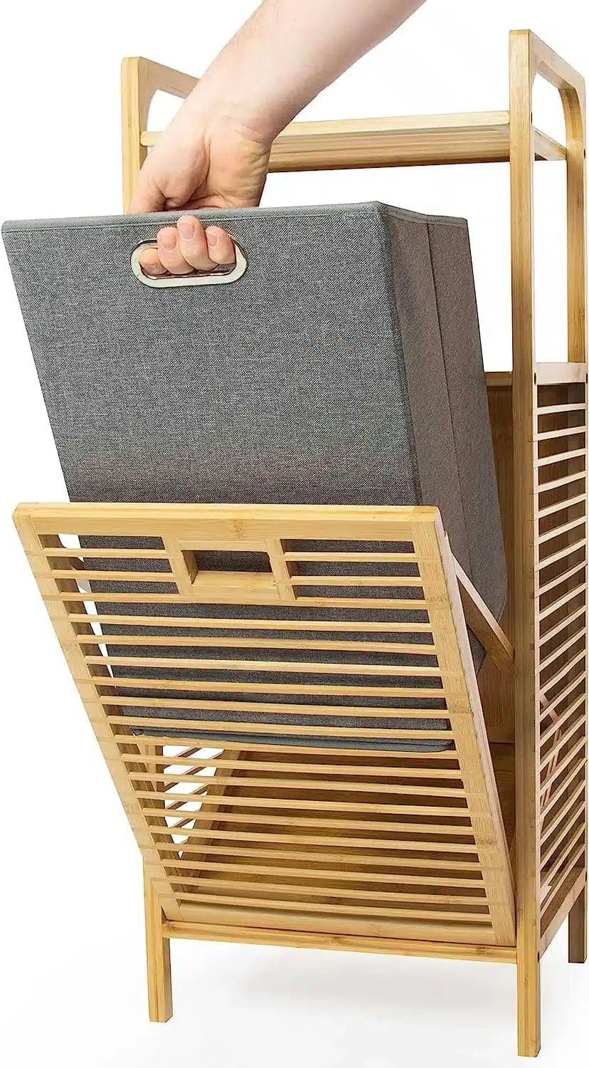 סל כביסה נשלף - ארון כביסה מבמבוק עם סל נשלף – פתרון אחסון רב-תכליתי לאמבטיה - כל הרהיטים סטייל מאסטר רהיטים - רהיטים איכותיים לבית ולמשרד סל כביסה נשלף