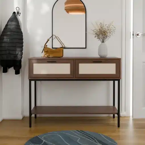 קונסולה לכניסה לבית רוחב 100 בצבע אגוז