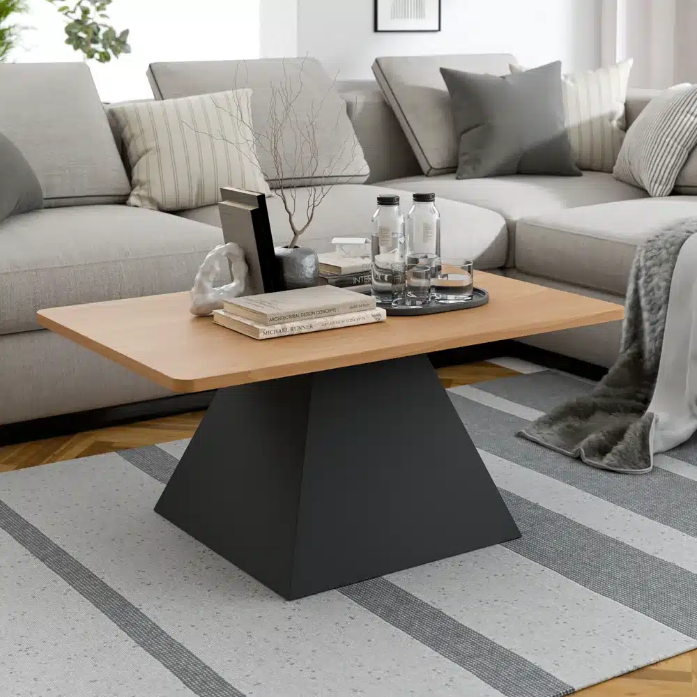 שולחן סלון מלבני מעץ - שולחן סלון מעוצב יוקרתי – השולחן המושלם לסלון המודרני - שולחנות לסלון סטייל מאסטר רהיטים - רהיטים איכותיים לבית ולמשרד שולחן סלון מלבני מעץ