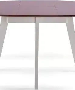 שולחן עגול לבן קוטר 100 נפתח
