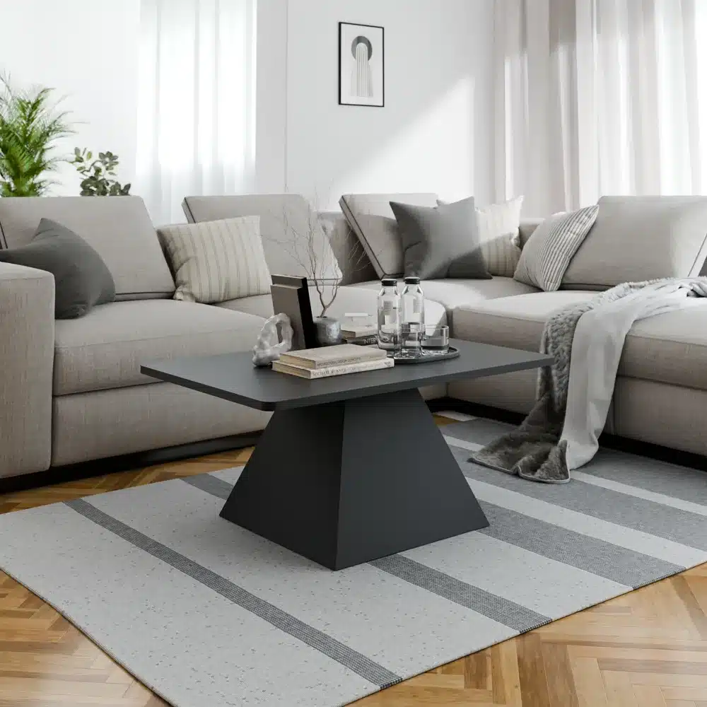 שולחן קפה שחור - שולחן סלון מעוצב יוקרתי – השולחן המושלם לסלון המודרני - שולחנות לסלון סטייל מאסטר רהיטים - רהיטים איכותיים לבית ולמשרד שולחן קפה שחור