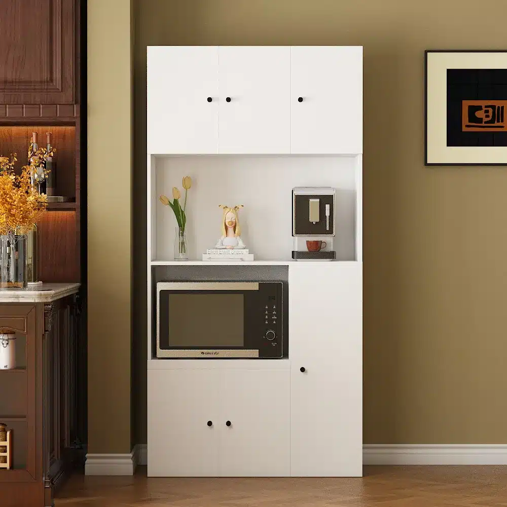 ארון למיקרוגל - ארון שירות למטבח עם תא למיקרוגל – פתרון אחסון חכם וקומפקטי - ארונות מטבח סטייל מאסטר רהיטים - רהיטים איכותיים לבית ולמשרד ארון למיקרוגל