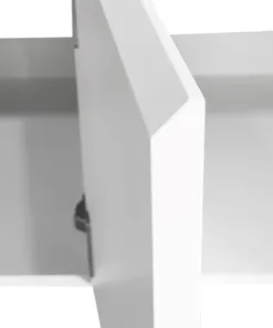 ארון צף עם כיור בצבע לבן כולל מראה