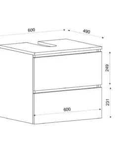 ארון לכיור לשירותים