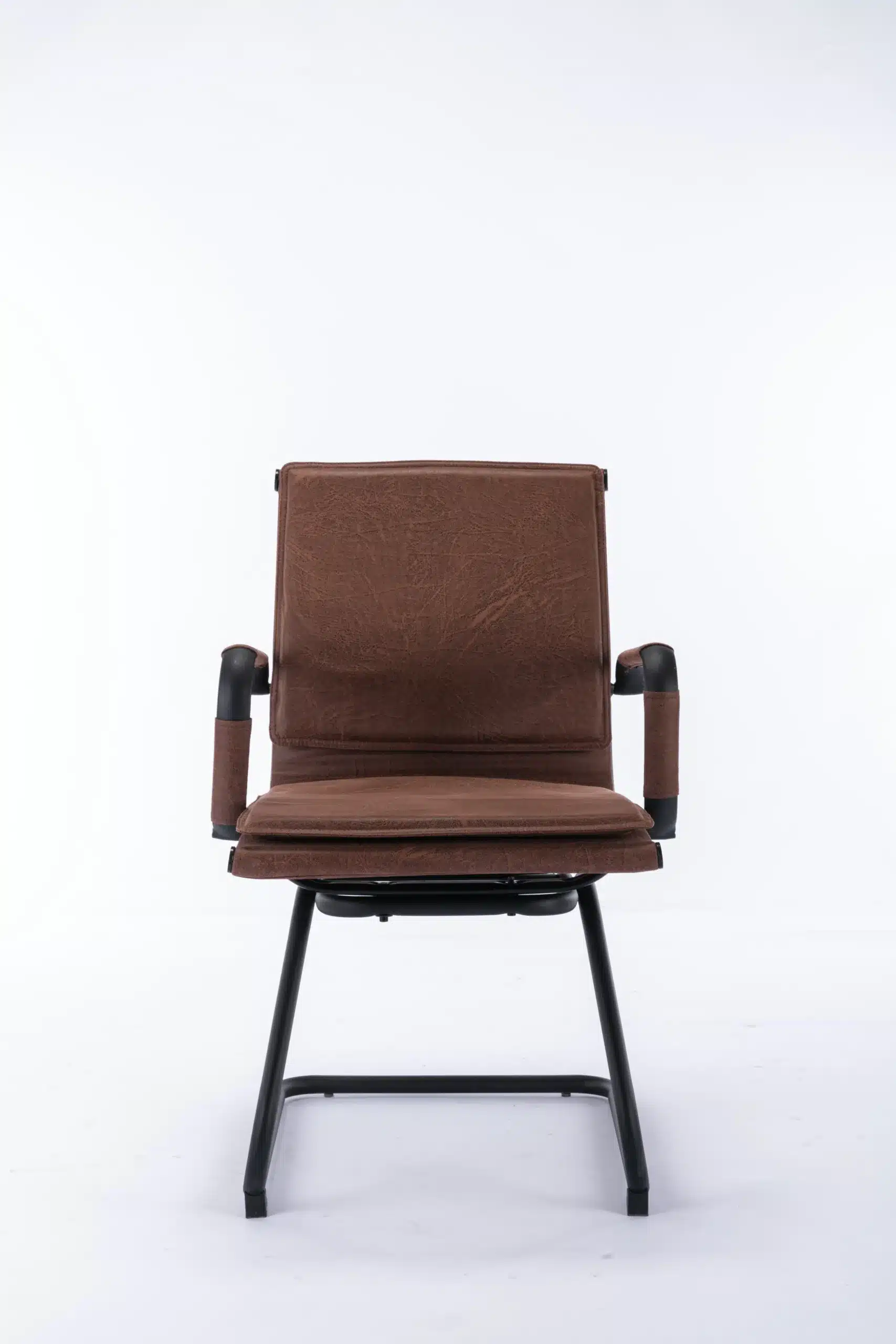 כיסא אורחים למשרד - כיסא אירוח למשרד בעיצוב יוקרתי דמוי עור חום - כסאות אורח למשרד סטייל מאסטר רהיטים - רהיטים איכותיים לבית ולמשרד כיסא אורחים למשרד