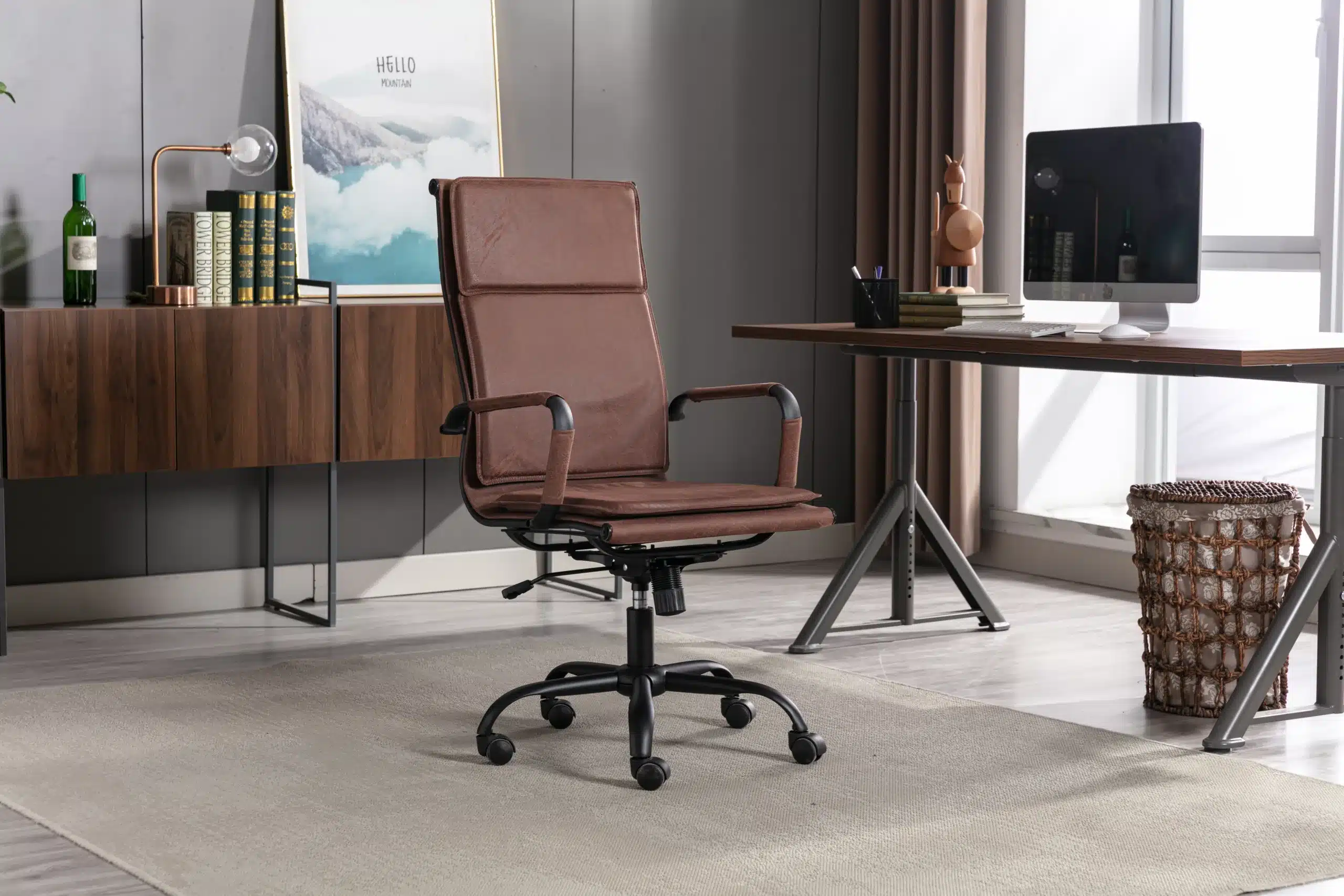 כיסא עבודה פרימיום - כיסא מנהלים ארגונומי מרופד – נוחות וסגנון מקצועי לבית ולמשרד - כסא מנהלים סטייל מאסטר רהיטים - רהיטים איכותיים לבית ולמשרד כיסא עבודה פרימיום