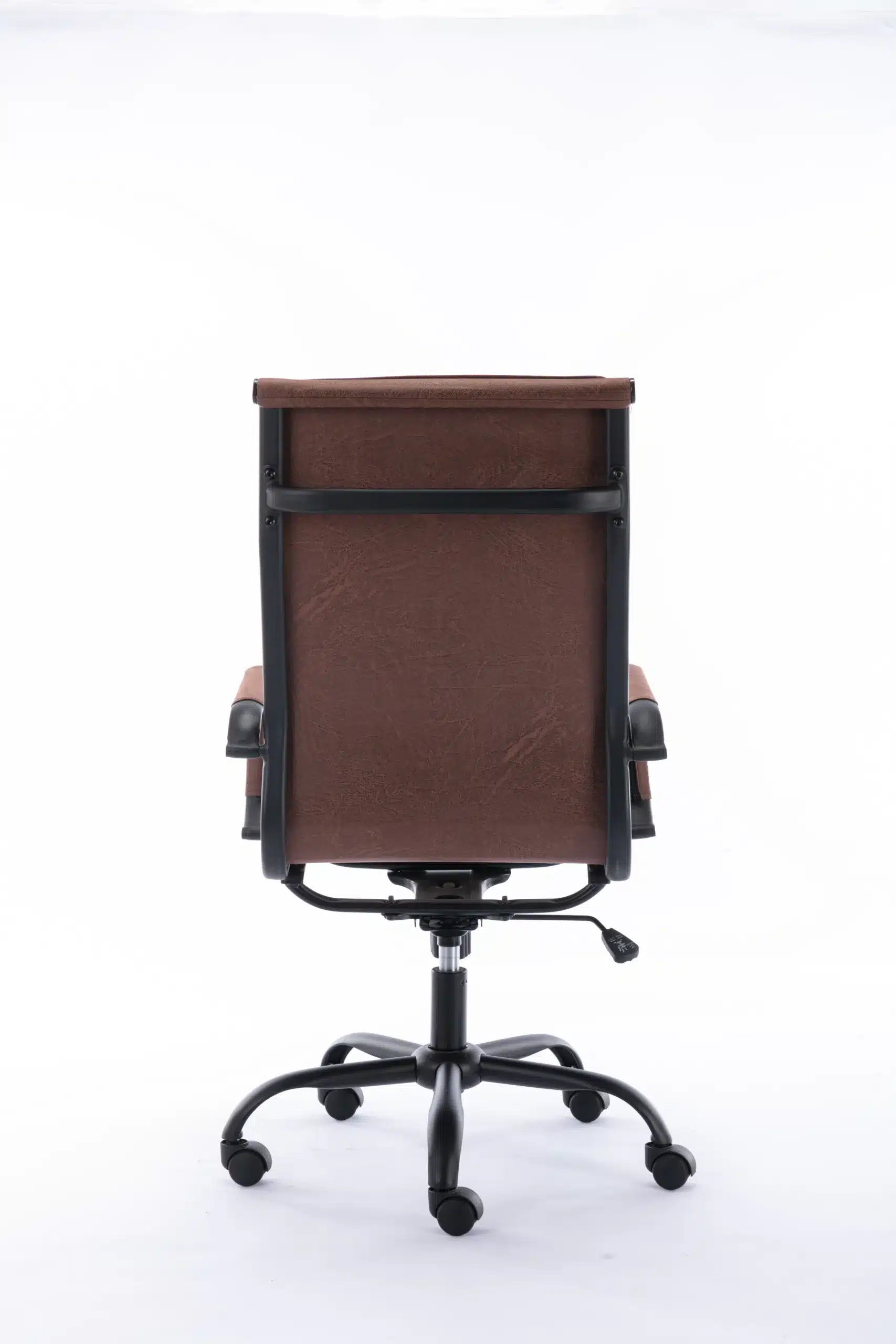 כיסא עבודה פרימיום דמוי עור חום - כיסא מנהלים ארגונומי מרופד – נוחות וסגנון מקצועי לבית ולמשרד - כסא מנהלים סטייל מאסטר רהיטים - רהיטים איכותיים לבית ולמשרד כיסא עבודה פרימיום דמוי עור חום