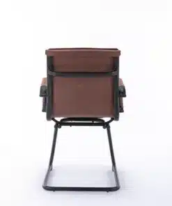 כסא אורח למשרד דמוי עור חום