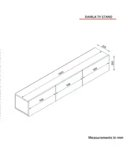 מזנון טלוויזיה תלוי מודרני 180