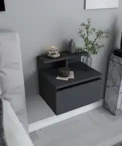 שידת לילה צפה אפור