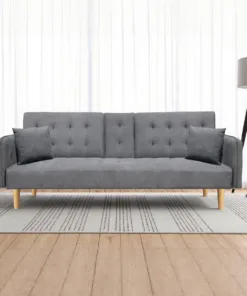 ספה נפתחת למיטה במבצע בד אפור