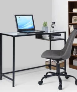 שולחן עבודה מזכוכית