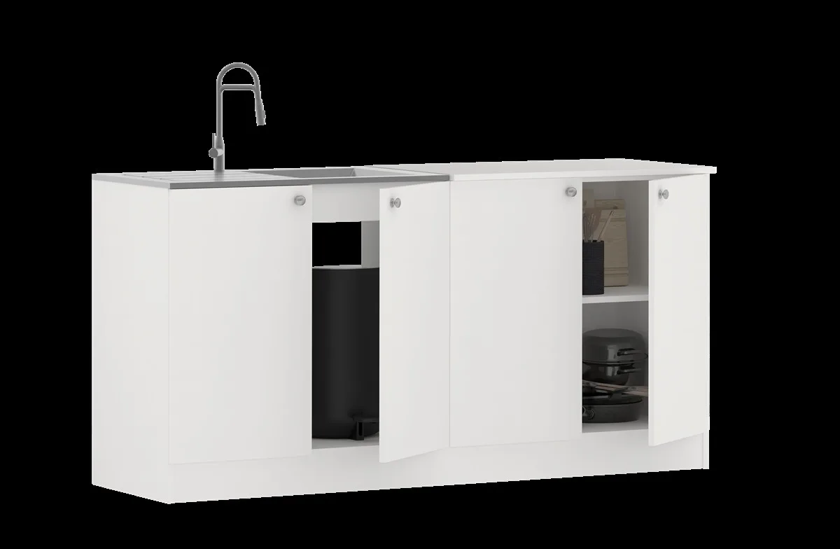 160-סמ_2-1jpg - מטבחון קומפקטי עם כיור נירוסטה 160 - ארונות סטייל מאסטר רהיטים - רהיטים איכותיים לבית ולמשרד מטבחון 160 ס"מ