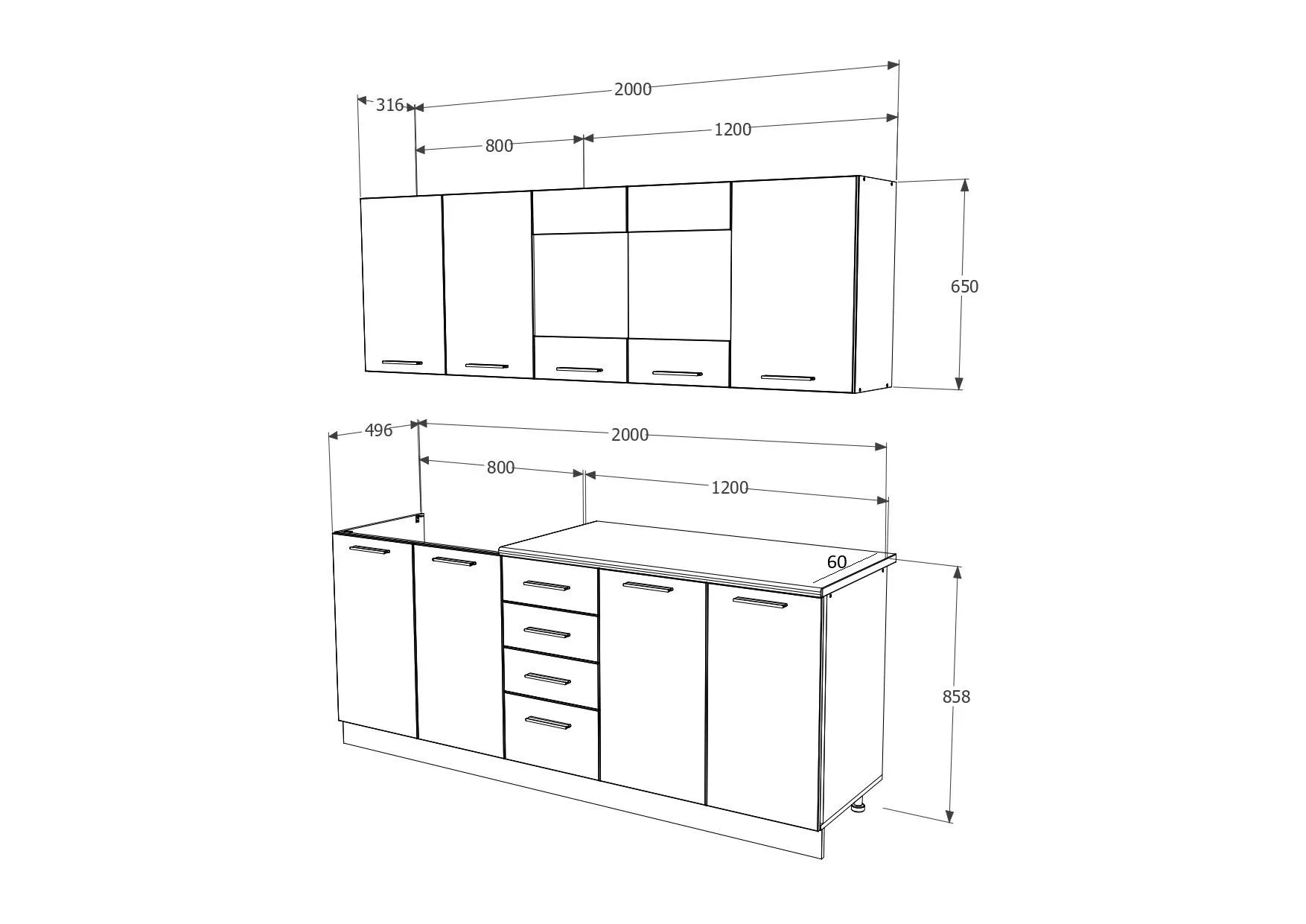 2-מטר_3jpg - מטבח מודרני לבן 2 מטר - כל הרהיטים סטייל מאסטר רהיטים - רהיטים איכותיים לבית ולמשרד מטבח 2 מטר