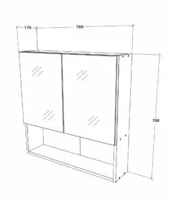 ארון אמבטיה לבן