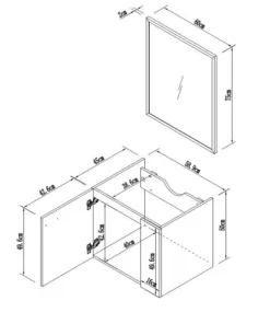 ארון אמבטיה לבן