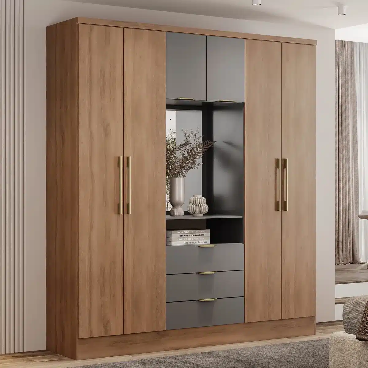 ארון-בגדים-4-דלתות_0-1jpg - ארון בגדים 4 דלתות בעיצוב אלגנטי - אִחסוּן סטייל מאסטר רהיטים - רהיטים איכותיים לבית ולמשרד ארון בגדים 4 דלתות