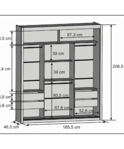 ארון בגדים דלתות הזזה