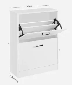 ארון נעליים לבן