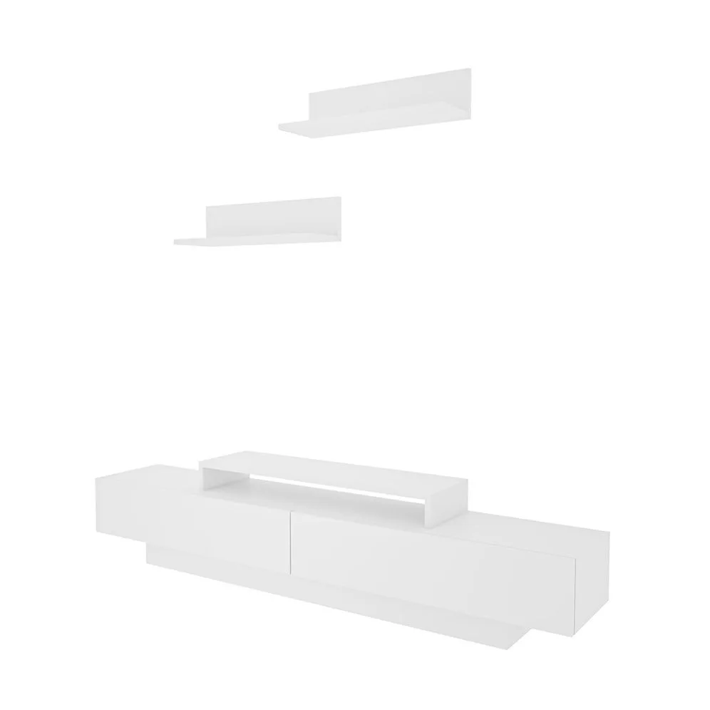 מזנון-טלוויזיה-לבן_5jpg - מזנון טלוויזיה צף עם מדפי תליה - מדפים תלויים סטייל מאסטר רהיטים - רהיטים איכותיים לבית ולמשרד מזנון טלוויזיה לבן