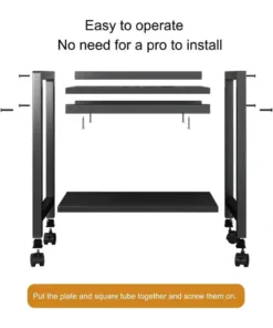 עגלת שירות שחורה