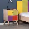 שידה-צבעונית_0-1jpg - שידת לילה מודרנית עם מגירה ומדף פתוח - שידת לילה סטייל מאסטר רהיטים - רהיטים איכותיים לבית ולמשרד שידה צבעונית