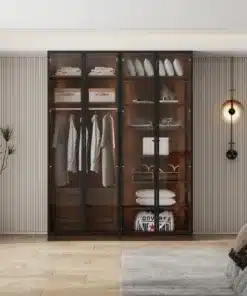 ארון-עם-תאורת_0-6jpg - ארון בגדים 4 דלתות זכוכית בעיצוב מודרני מבית סטייל מאסטר - ארון בגדים 4 דלתות זכוכית עם תאורת LED סטייל מאסטר רהיטים - רהיטים איכותיים לבית ולמשרד ארון עם תאורת