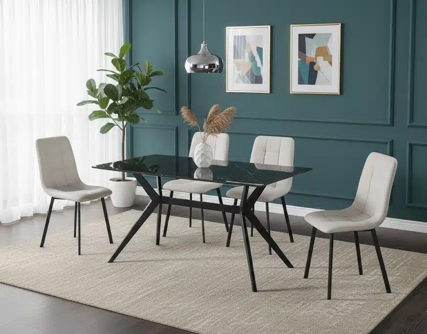 פינת-אוכל_1-5jpg - פינת אוכל קרמיקה 140 עם 4 כיסאות מרופדים - סט אוכל סטייל מאסטר רהיטים - רהיטים איכותיים לבית ולמשרד פינת אוכל