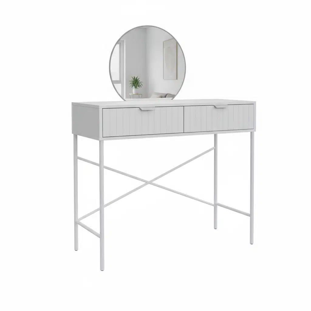 שידת-איפור-לבנה_5-1jpg - פינת איפור מודרנית עם מראה - ארונות סטייל מאסטר רהיטים - רהיטים איכותיים לבית ולמשרד שידת איפור לבנה