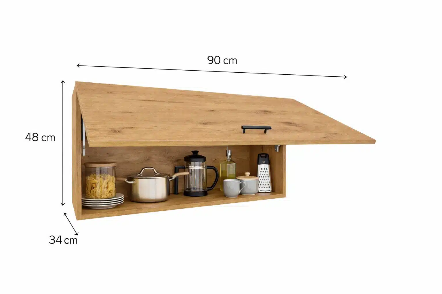 ארון-מטבח-90-סמ_4jpg - ארון מטבח עליון קלאפה 90 ס"מ גוון אלון - ארון מטבח סטייל מאסטר רהיטים - רהיטים איכותיים לבית ולמשרד ארון מטבח 90 ס"מ
