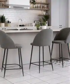 כיסא בר מרופד