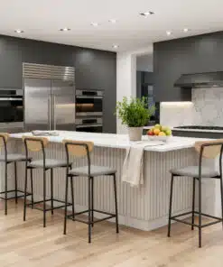 כיסא בר מרופד