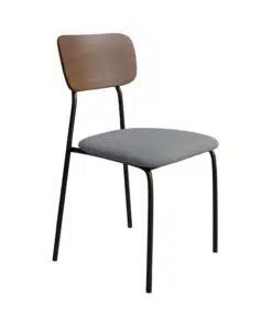 כיסא עץ ומתכת