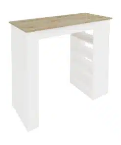 שולחן בר עם מדפים