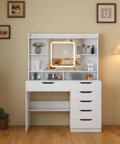 שידת איפור לבנה