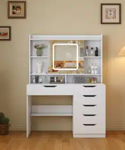 שידת איפור לבנה