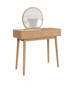 שידת איפור עם מראה עגולה