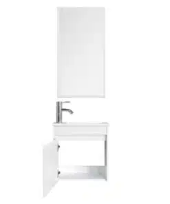 ארון אמבטיה לבן מט