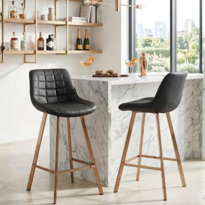 כיסא בר שחור וזהב