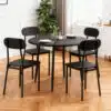 Como Dining with chairs black
