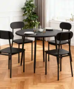 Como Dining with chairs black