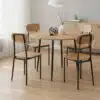 Como Dining with chairs oak