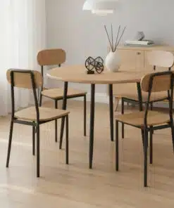 Como Dining with chairs oak