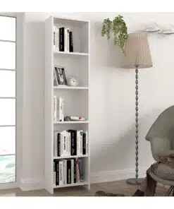 כוננית ספרים לבנה