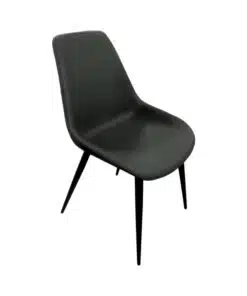 כסא אוכל עם ריפוד דמוי עור