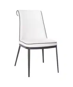 כסא עם ריפוד דמוי עור