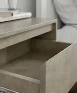 שידת לילה לחדר שינה בטון