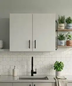ארון מטבח עליון רוחב 60 סמ בצבע לבן