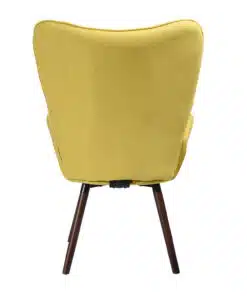 כורסא מעוצבת בבד צהוב