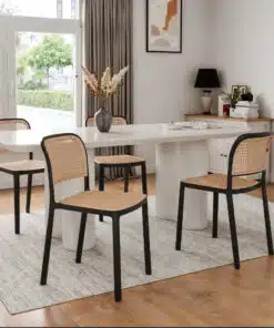 כיסא פלסטיק דמוי ראטן עמיד